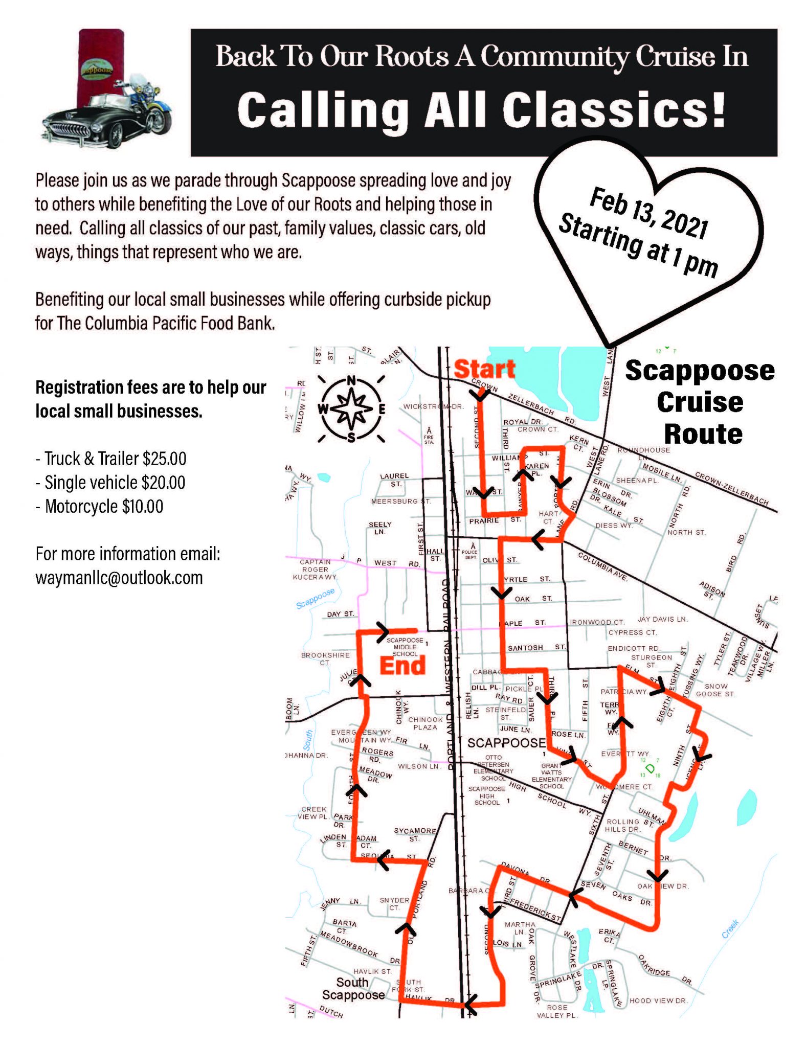 Back To Our Roots Scappoose Community Cruise Oregon Car Culture