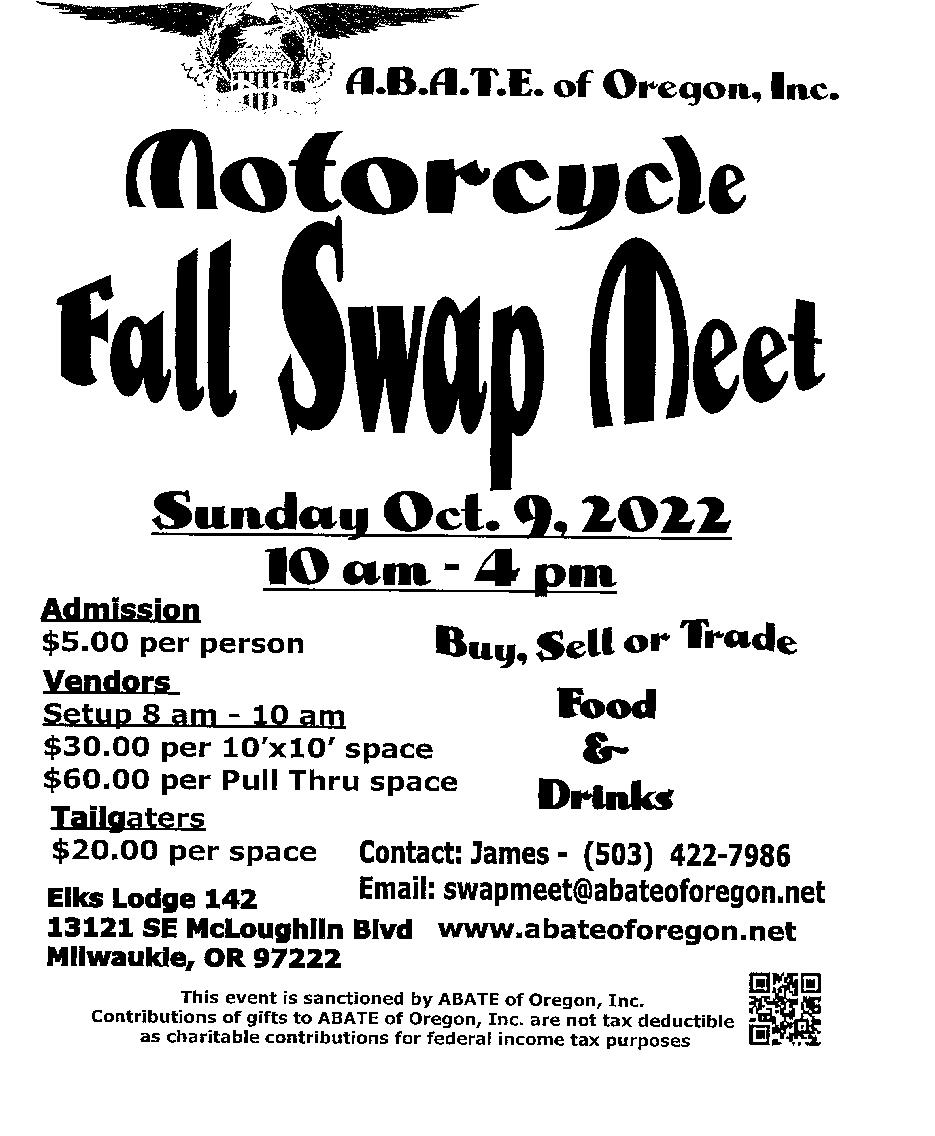 Fall Motorcycle Swap Meet