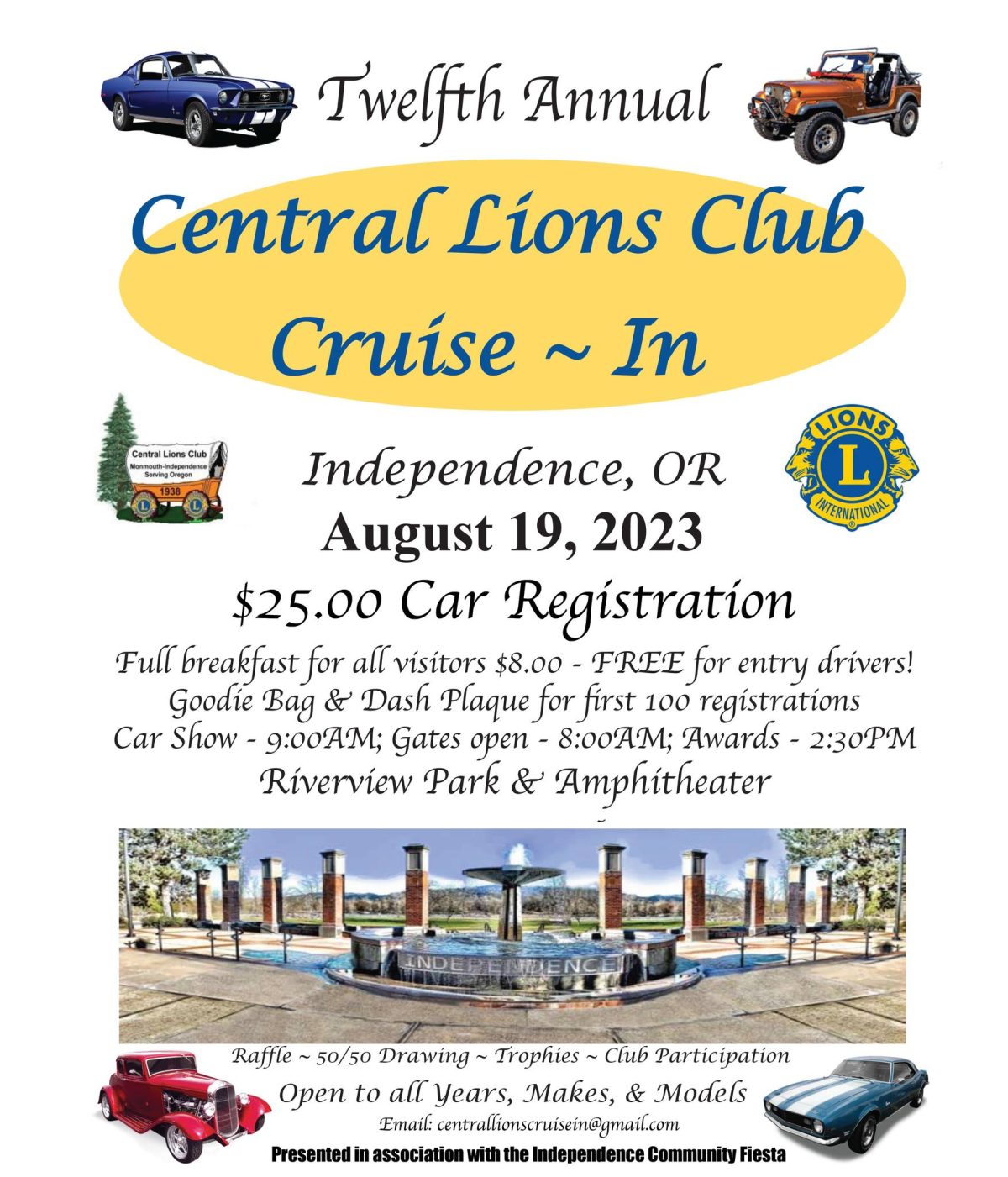 12th Annual Central Lions Club Cruise-In
